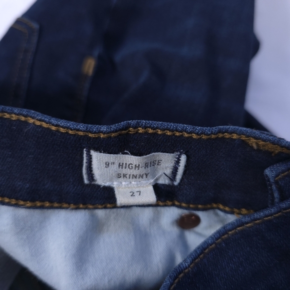 Madewell 9" Highrise Skinny Dark Wash Jeans Size 27 - Picture 6 of 8